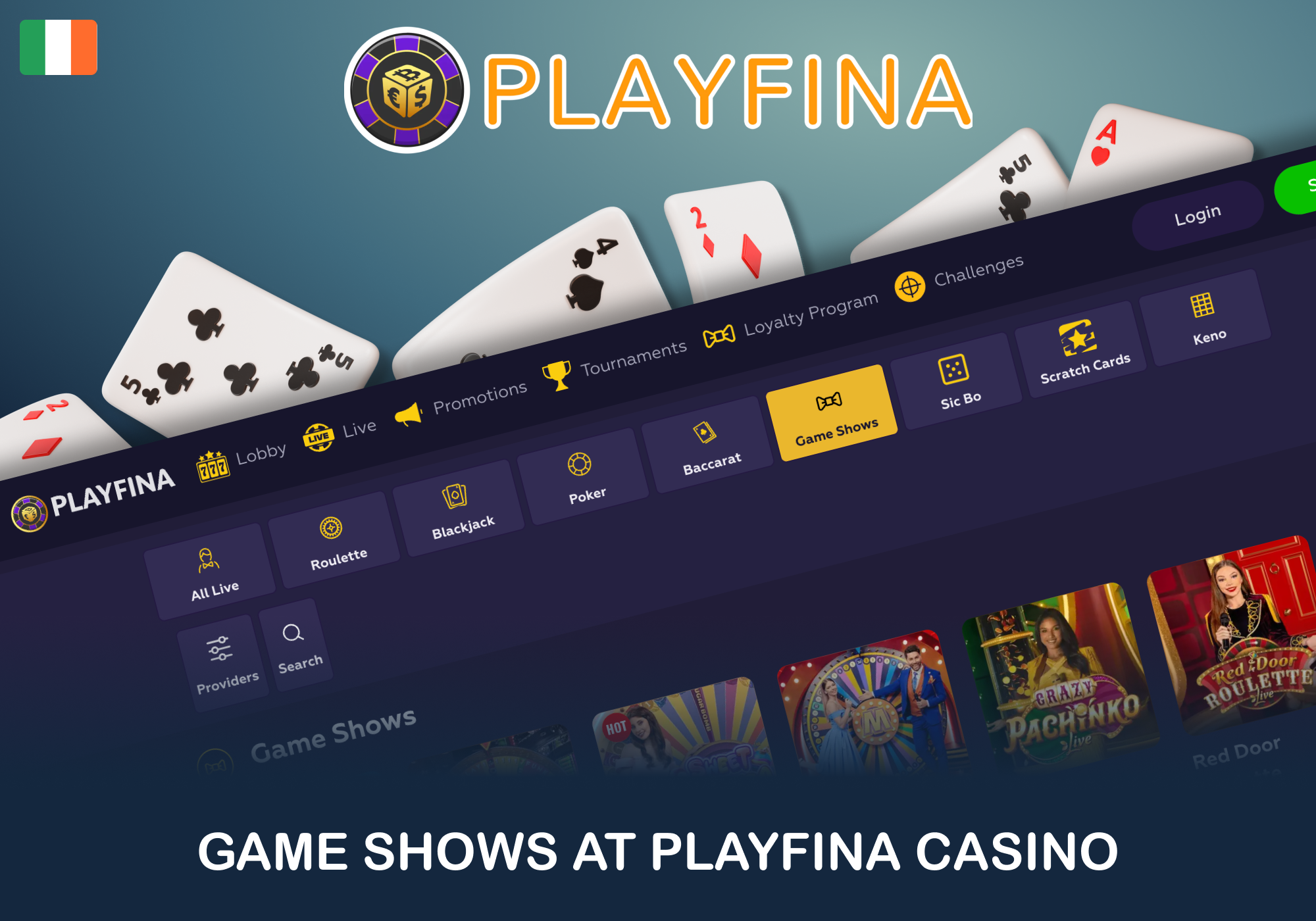 Game Shows with dealers and unique mechanics for Playfina players