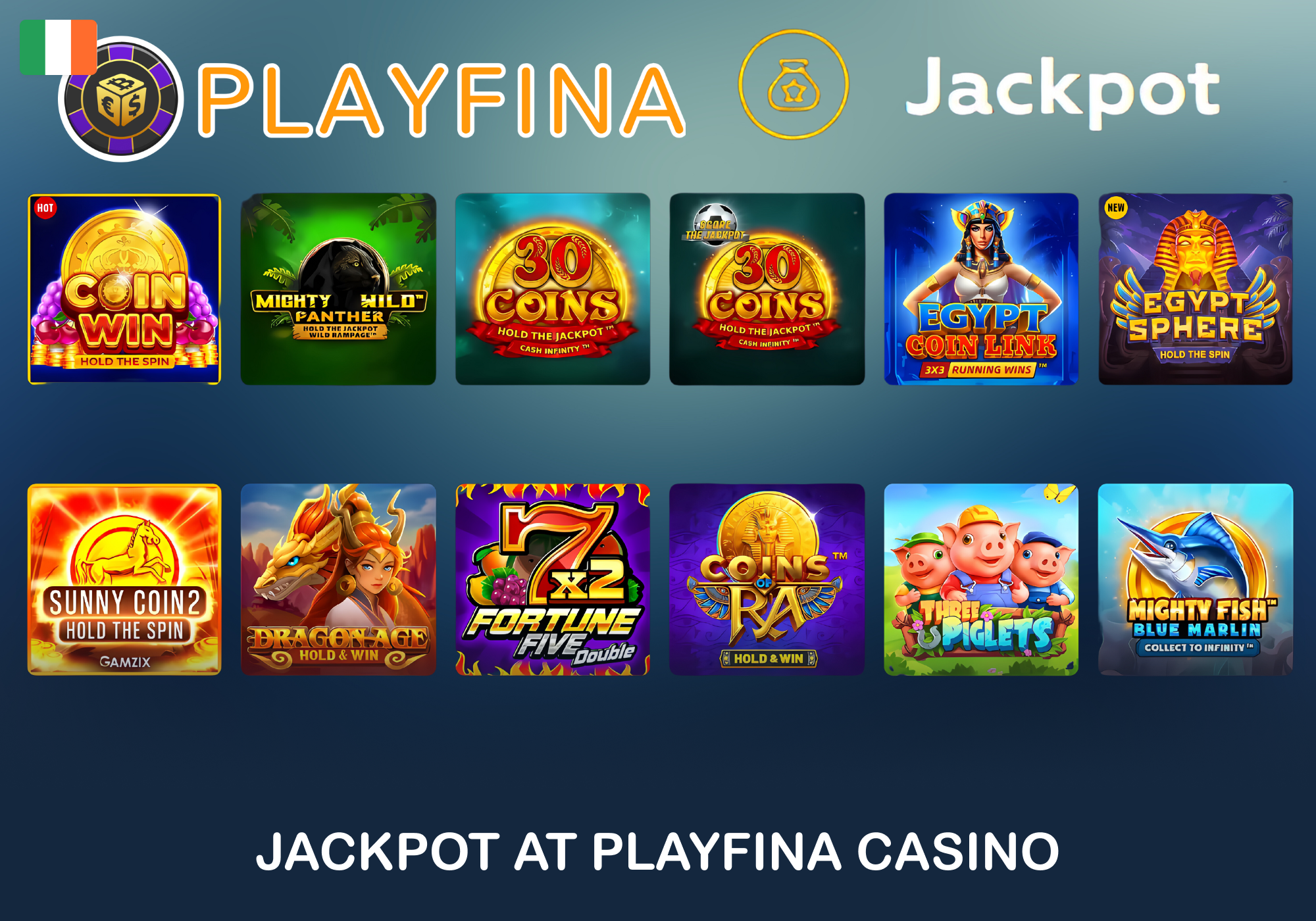 Games with Jackpot for Playfina players